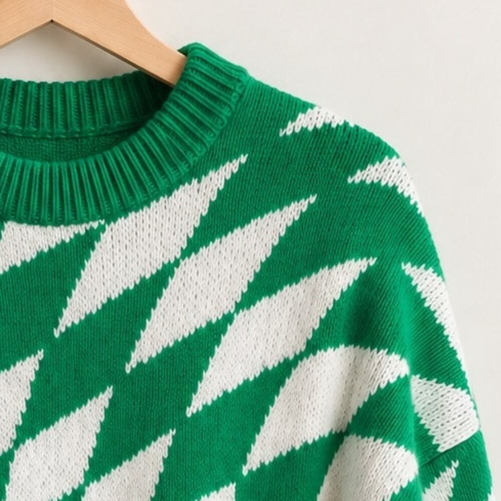 Lisa Says Gah Emma Sweater Green Warp | XS/S - Picture 6 of 8